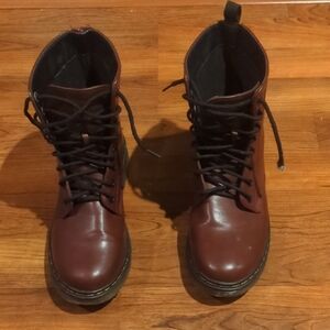 Charles Albert Men's Dark Brown Combat Boots